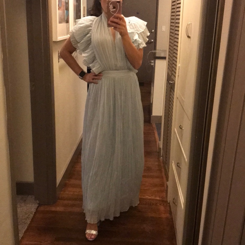 Light blue halter dress